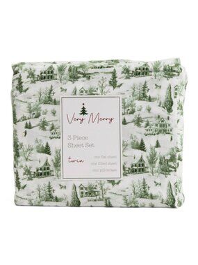 VERY MERRY Toile Sheet Set